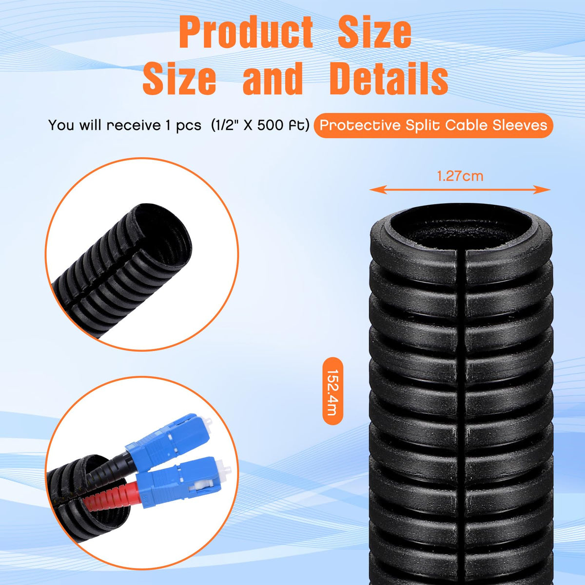 Sasylvia wire protector tubing 500ft guards wires in automotive and home setups.