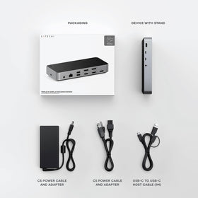 Satechi 13-in-1 Triple 4K Dock displaying a multi-monitor setup for productivity.