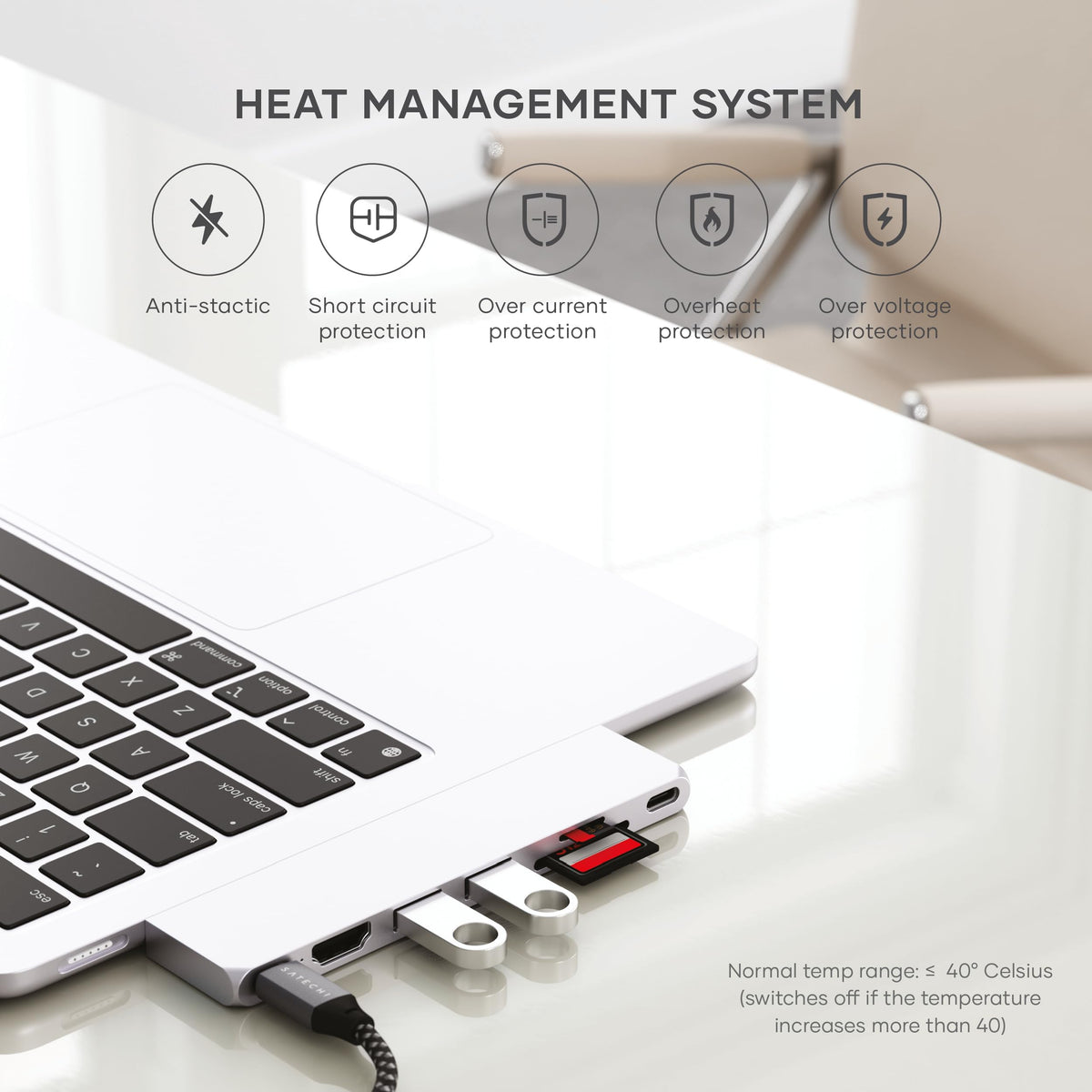 Satechi 7-in-1 USB-C hub microSD reader for rapid storage expansion