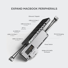 Satechi displayport-and-hdmi-output enables versatile multi-monitor setups for Mac and PC.
