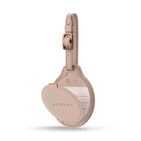 Satechi front view showing Desert Rose finish and slim profile for stylish tracking