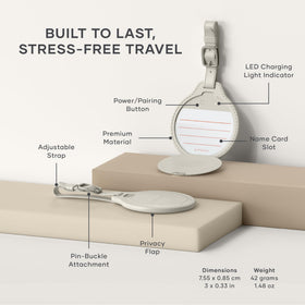 Satechi FindAll name slot with privacy flap protecting personal info while traveling