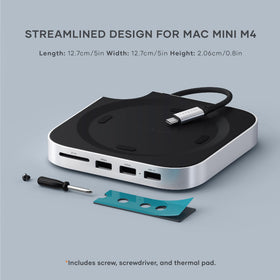 Included screws, screwdriver, and thermal pad for setup