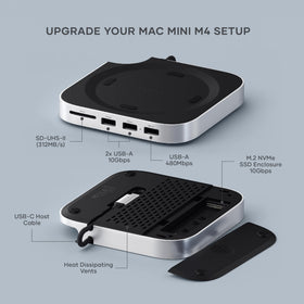 NVMe enclosure integrated with Satechi Mac mini M4 Dock