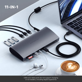 Satechi Thunderbolt 4 Dock compatibility icons for Mac and Windows devices.