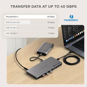Satechi Thunderbolt 4 Dock connected to Mac and Windows devices