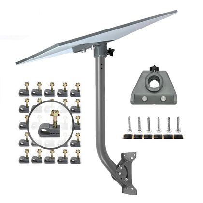 Satellite Oasis front view of mount with Starlink dish showing secure fit and stability