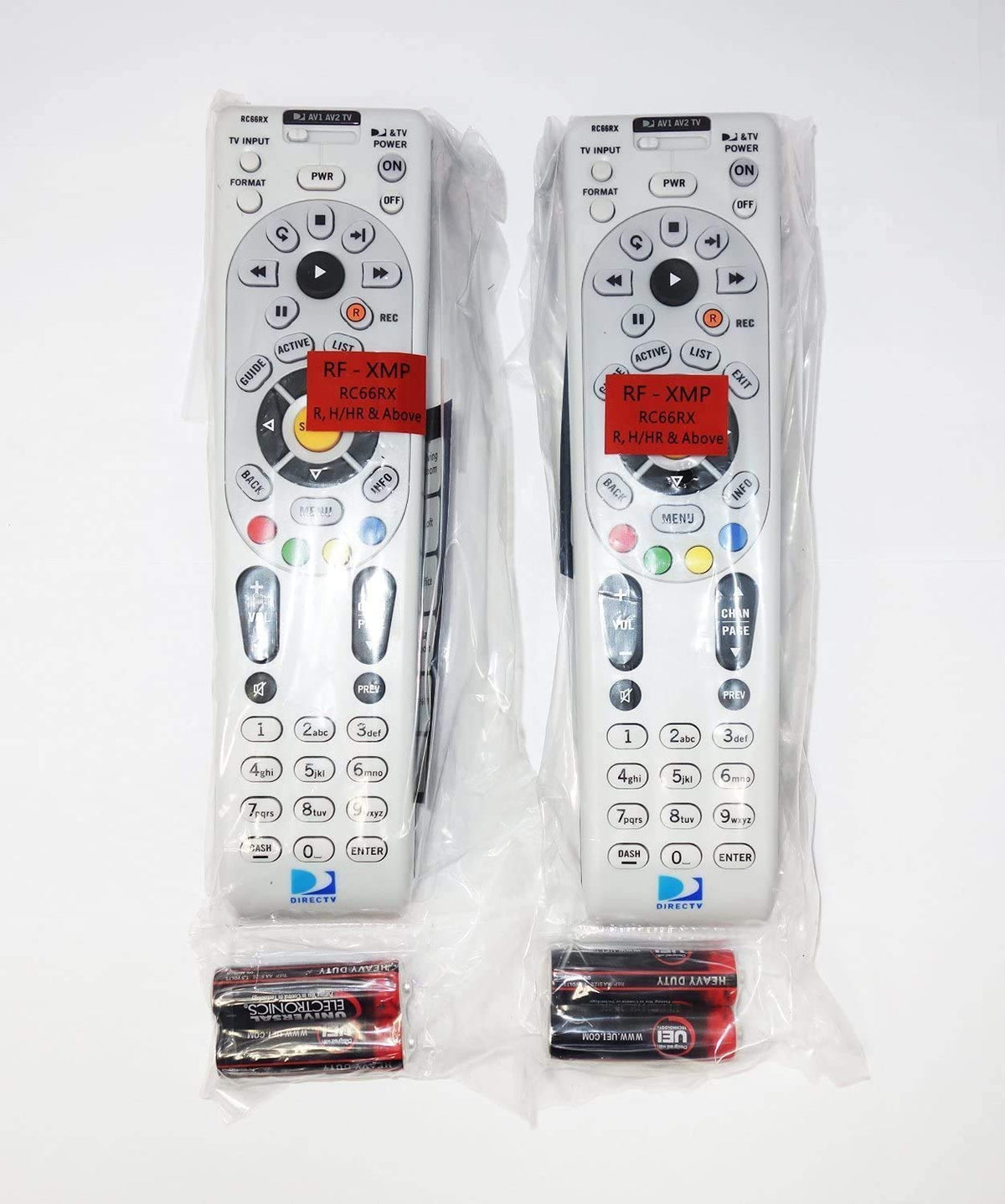 SatelliteSale RC66RX remote back view showing compact design