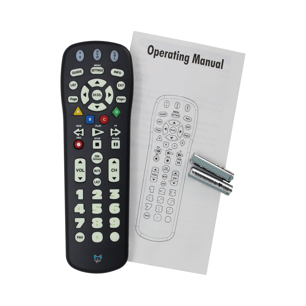 SatelliteSale UR3-SR3S remote back shows sturdy construction for daily use.