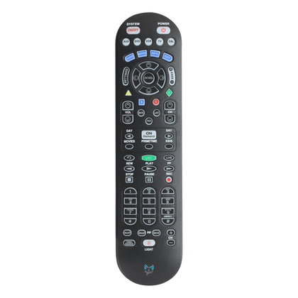SatelliteSale UR5U-8780L remote front view in matte black, easy grip.