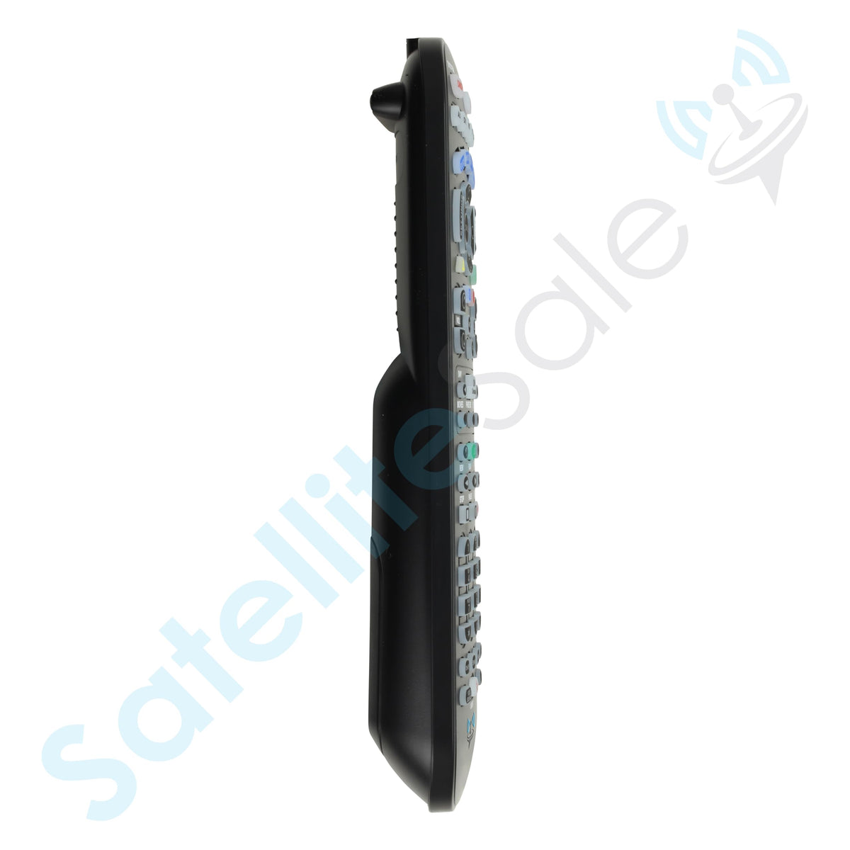 SatelliteSale UR5U-8780L remote beside Spectrum Charter box, compatible for seamless control.