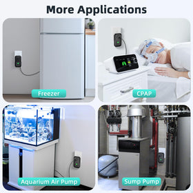 Satisure ideal for refrigerators freezers sump pumps and aquariums.
