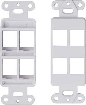 SATMAXIMUM keystone wall plate 4-port packaging for bulk installs