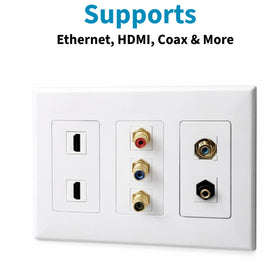 Easy snap-in installation for quick keystone jack changes.