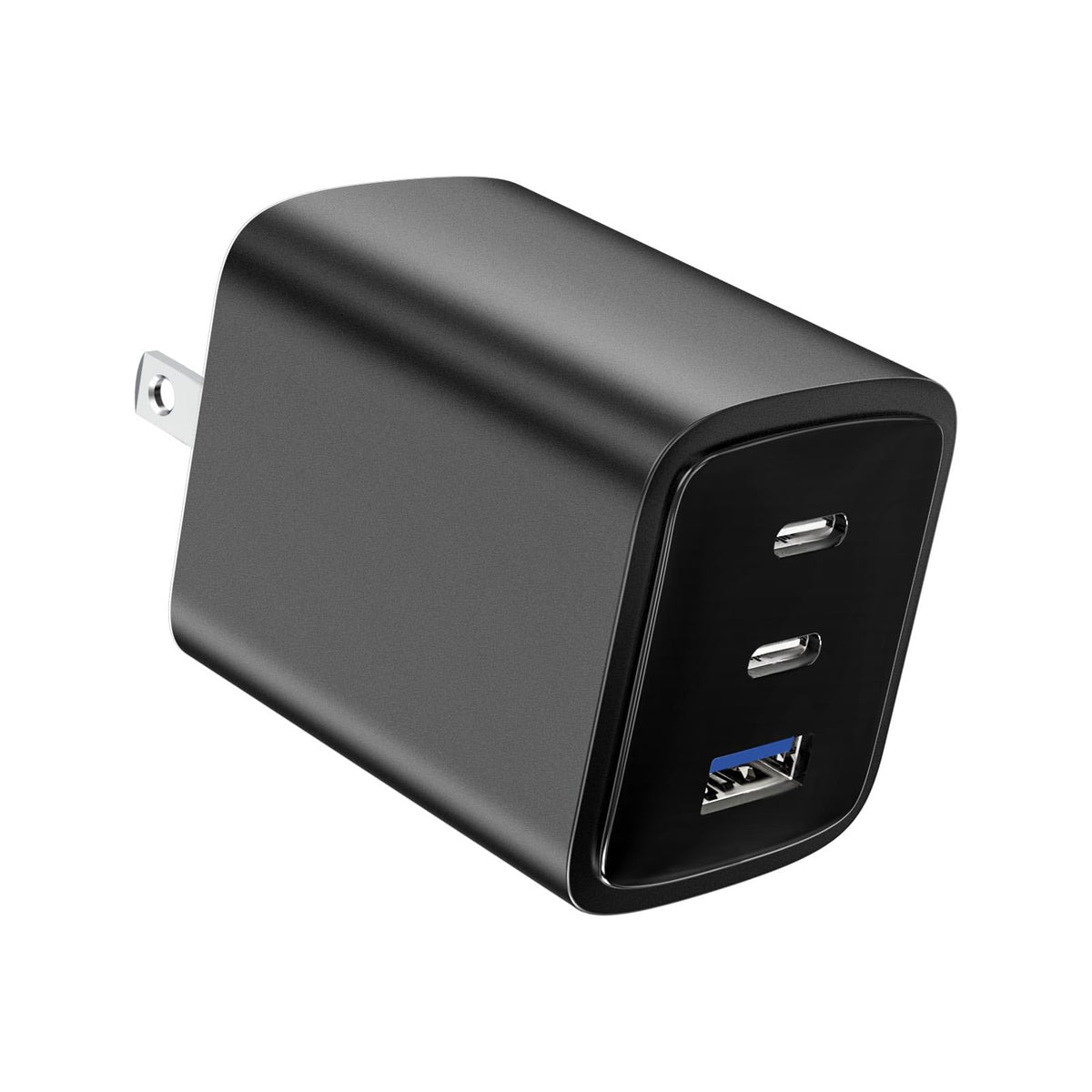 SATURNDOCK 70W 3-Port USB-C charger block powering a MacBook and a tablet