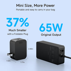SATURNDOCK adapter powering a Surface laptop to illustrate reliable fast charging
