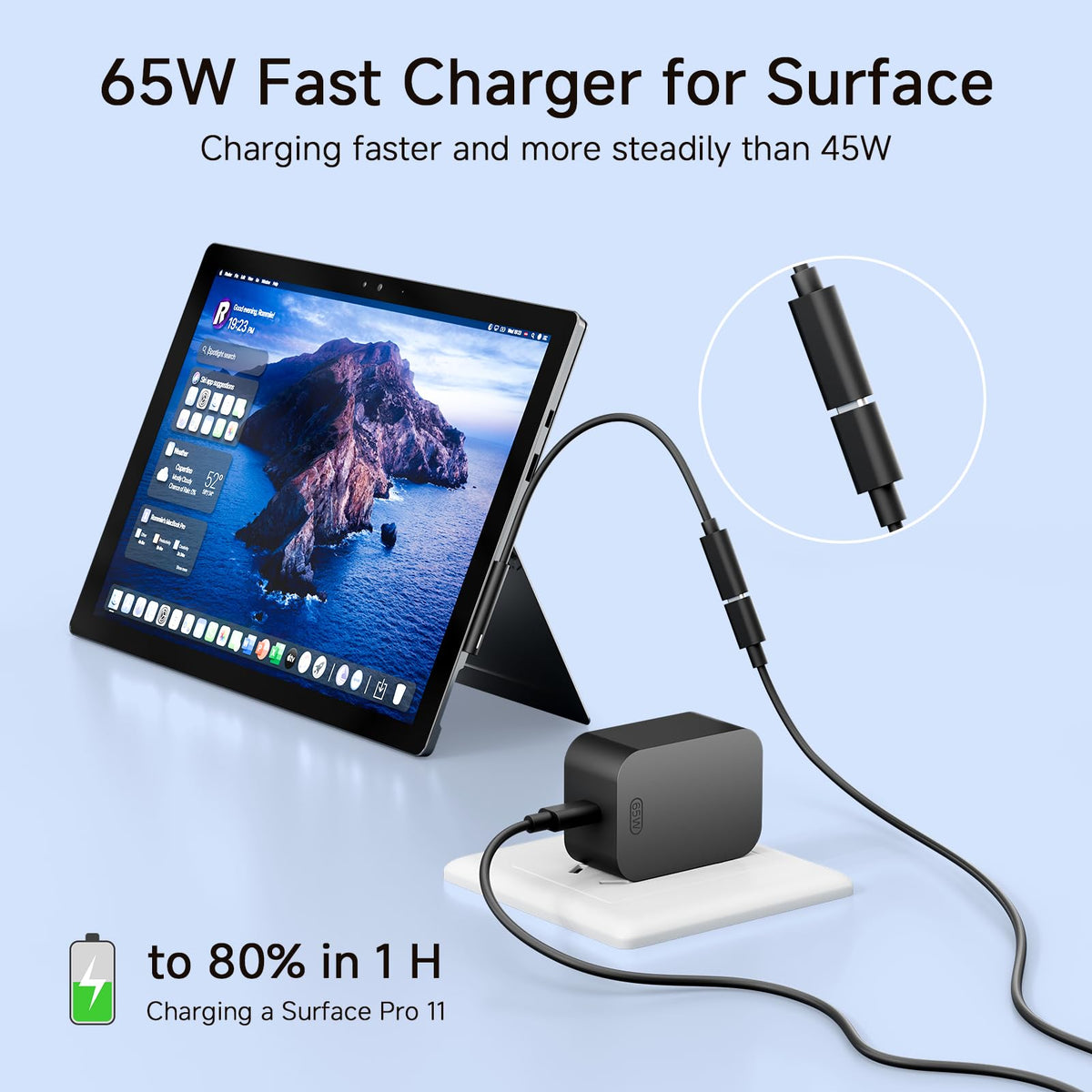 SATURNDOCK USB‑C cable detail showing thick copper core for faster charging and longevity