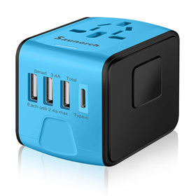 SAUNORCH front view showing ports and blue finish for easy identification and quick charging