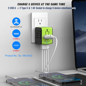 SAUNORCH top universal socket accommodating multiple plug shapes quickly