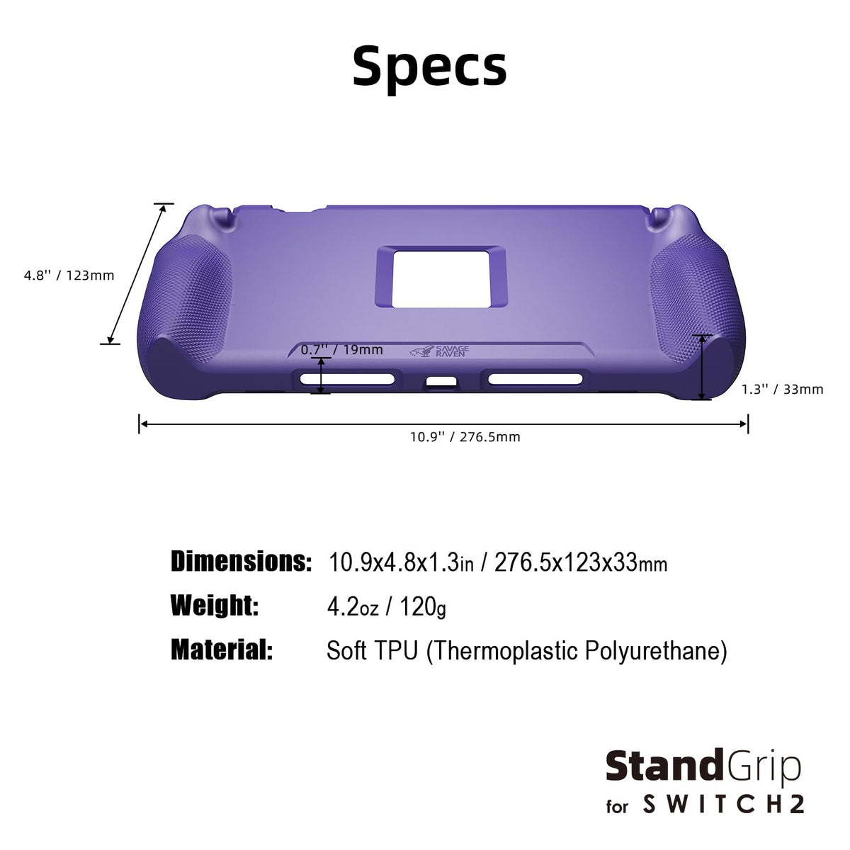 SAVAGE RAVEN Switch 2 anti-scratch cover keeps edges and screen protected