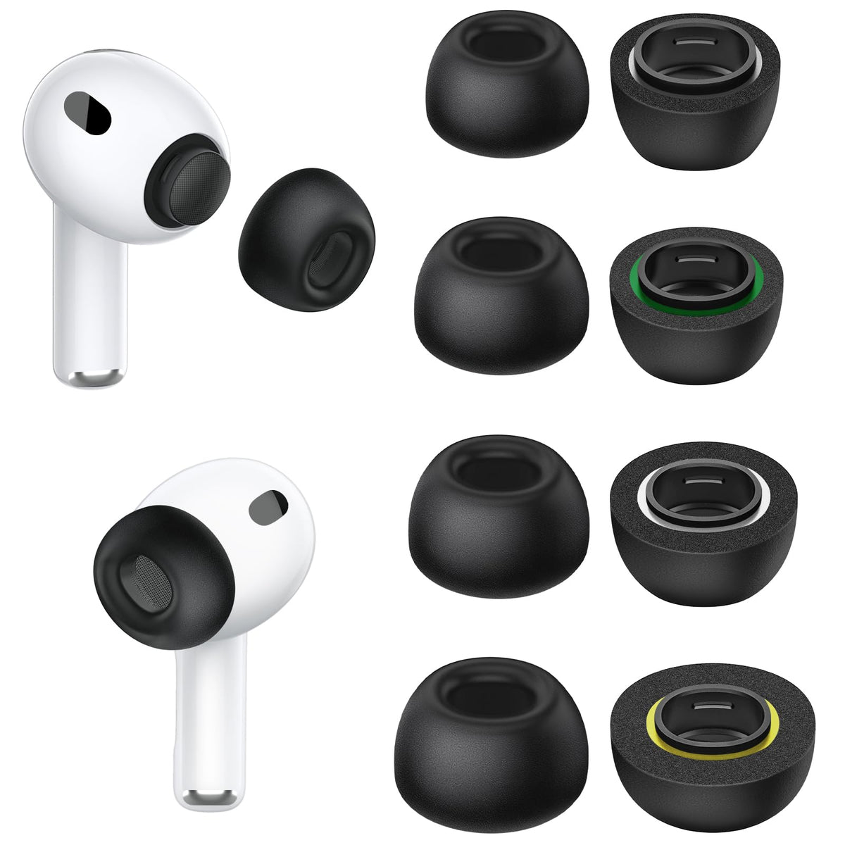 SAYAFAN memory foam ear tips fit AirPods Pro 3 and charge seamlessly in the case