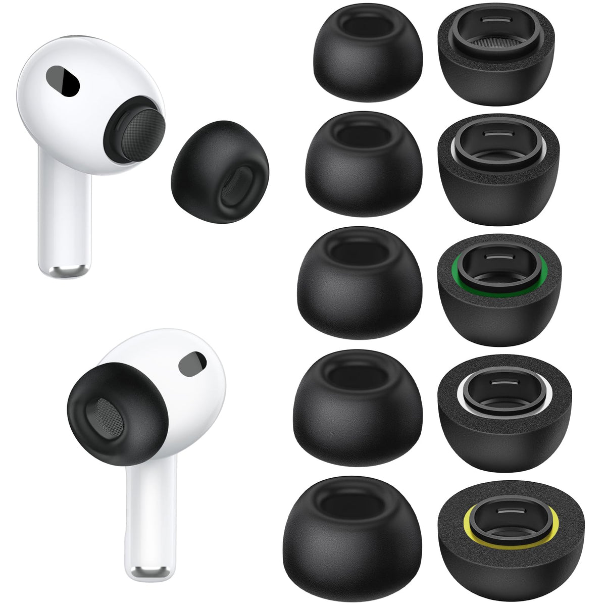 Sayafan memory foam ear tips for AirPods Pro 3 maintain charging case fit