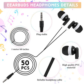 Saysurey bulk earbuds, individually bagged, stay clean for group use.
