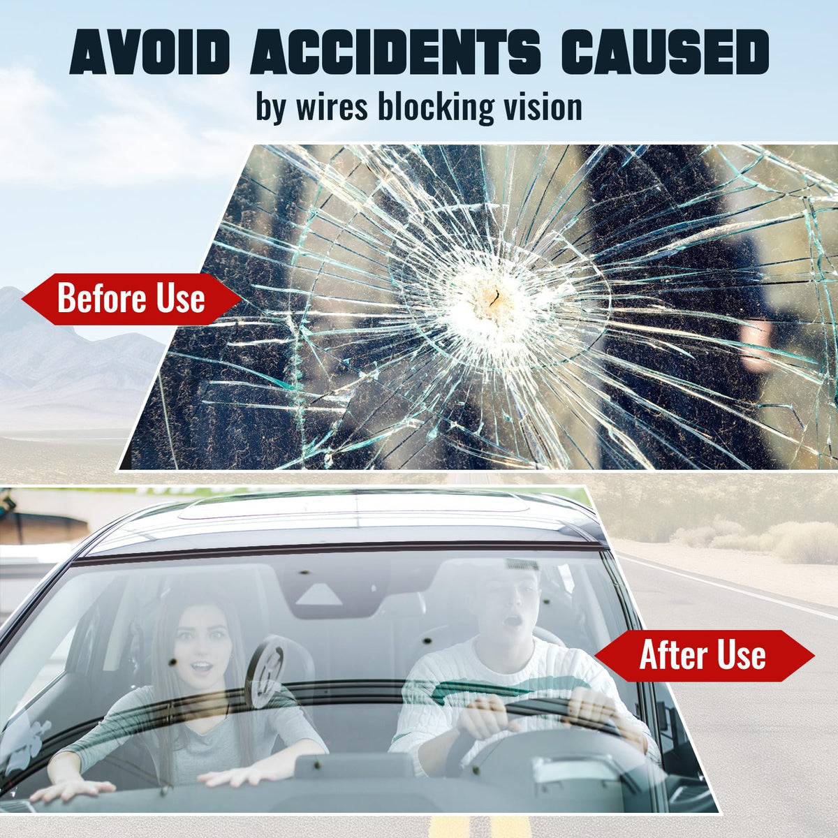 Saysurey easy install adhesive-back design enables quick setup on cars.