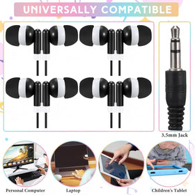 Saysurey wired in-ear headphones with universal compatibility for laptops and tablets.