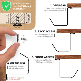 Direct-through mounting design reduces setup steps and clutter.