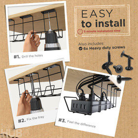 Scandinavian Hub wall-mounted cable tray demonstrates versatile wire management for offices.