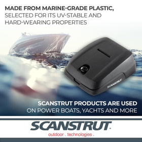 Scanstrut DS-HD10-BLK next to a ruler to show dimensions and mounting scale