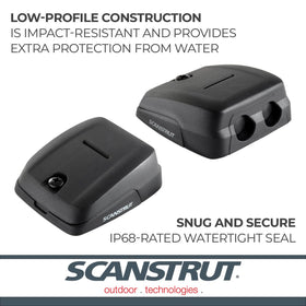 Side profile of Scanstrut DS-HD10-BLK showing low-profile housing and finish