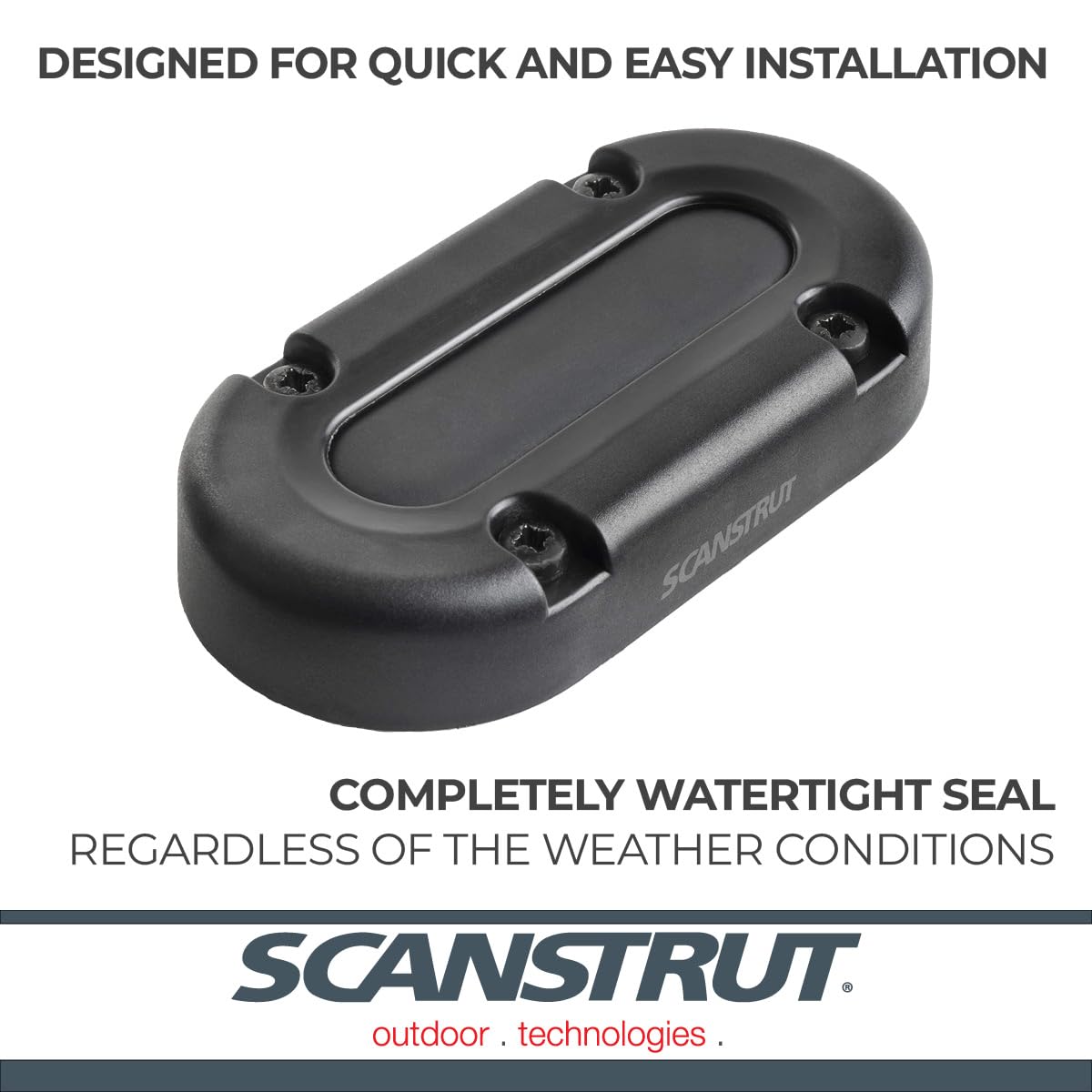 Scanstrut detail of undrilled bung ready to be cut for precise cable fit and clean finish