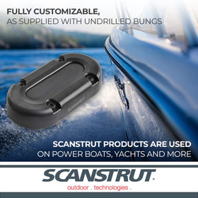 Scanstrut with multiple cables through seal showing organized routing and weather resistance