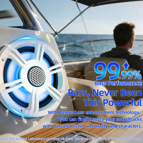 SCBPAUD blue LED ambient light synced to music for night cruising
