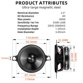 SCBPAUD pair on white background showing both speakers for stereo upgrade