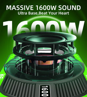 SCBPAUD underseat subwoofer with built-in amp and LED ambient light enhances mood and sound.