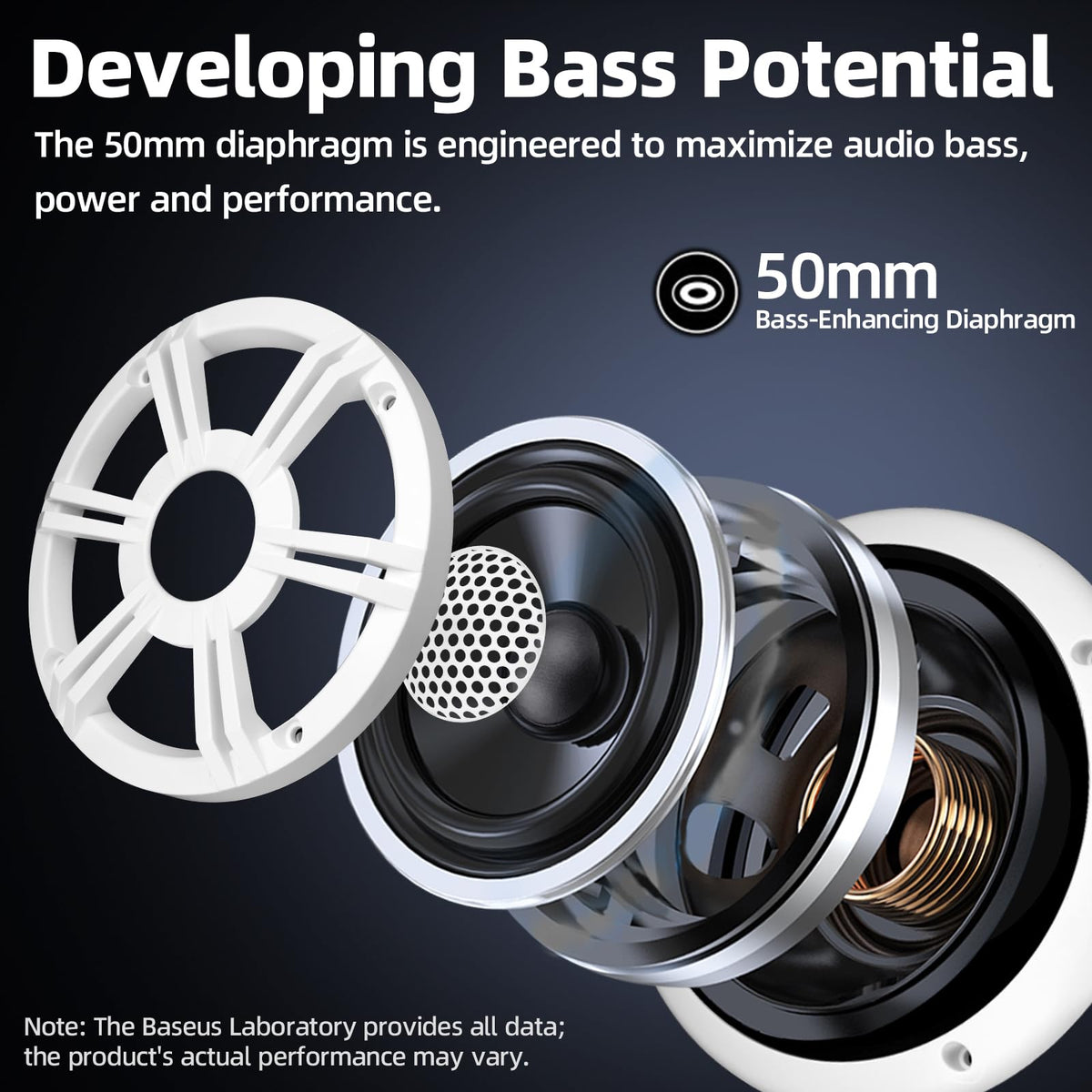 SCBPAUD Y35 magnet woofer provides deep, punchy bass on deck