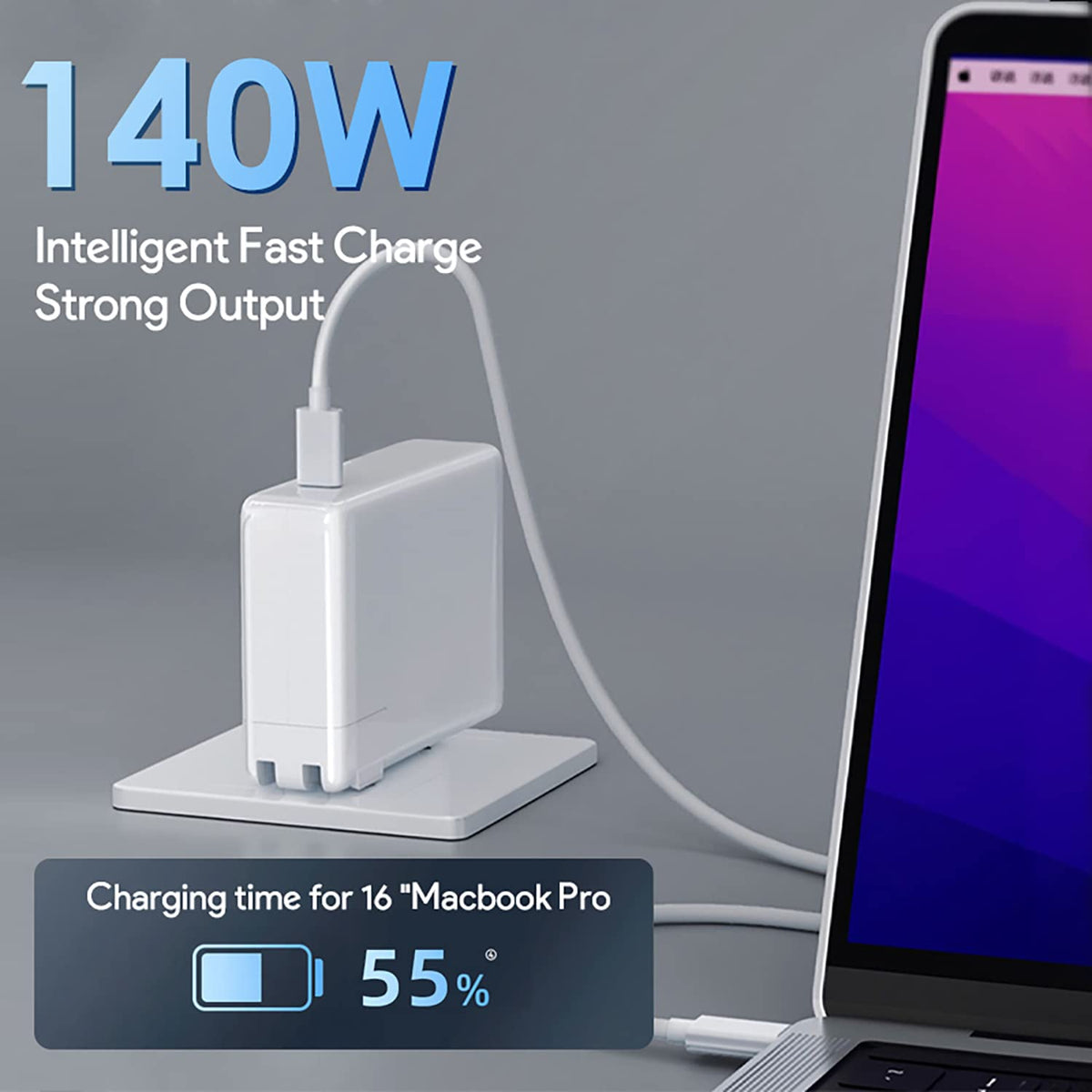 Sccvee 6.6ft USB-C to USB-C cable included for flexible setup
