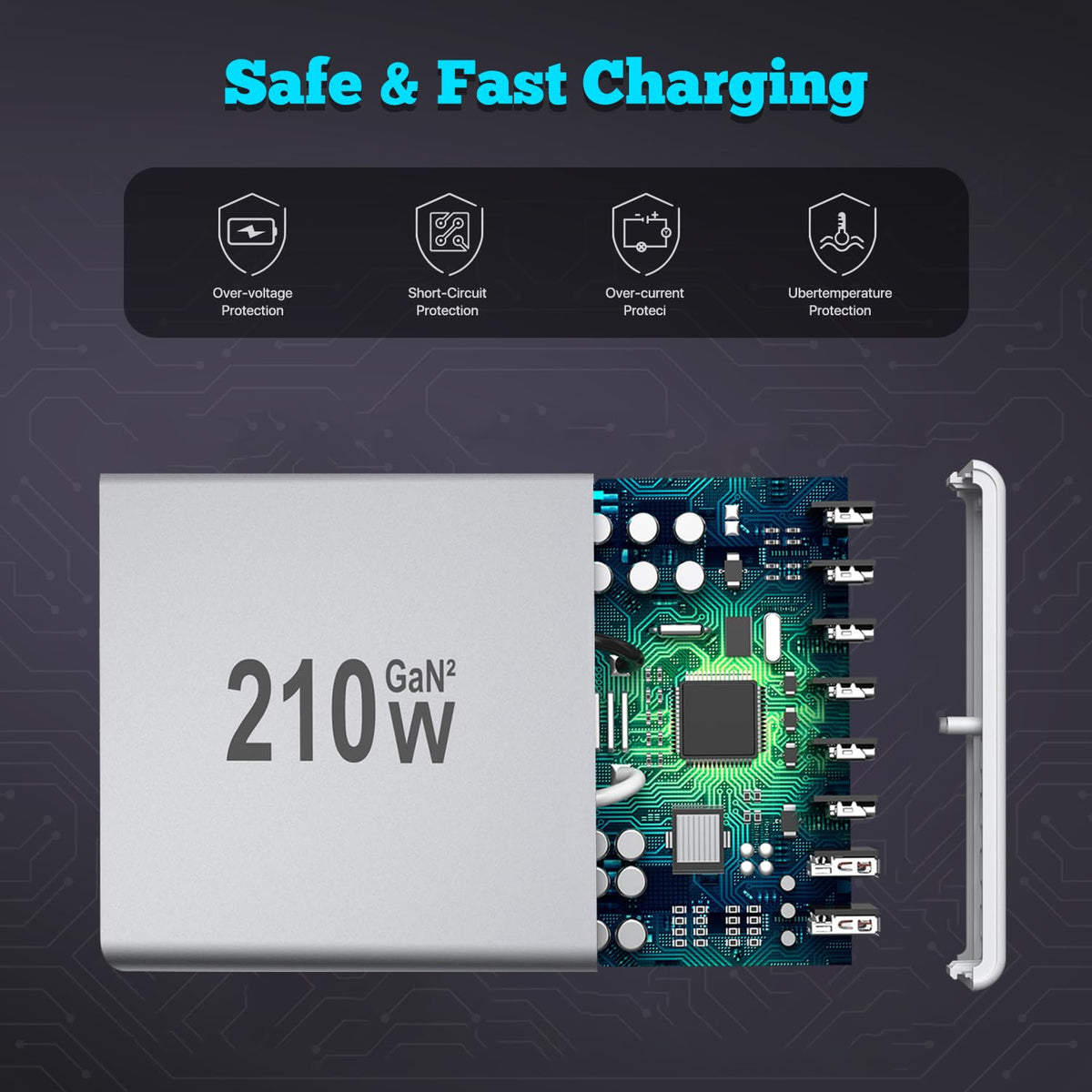 Travel-ready SCCVEE charger with 5 ft cord and compact body for bags and desks.