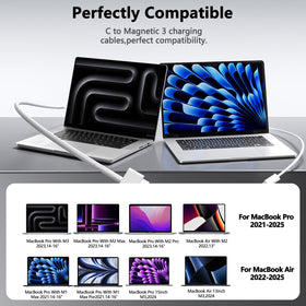 Sccvee magnetic 3 cable with LED indicator guides charging status