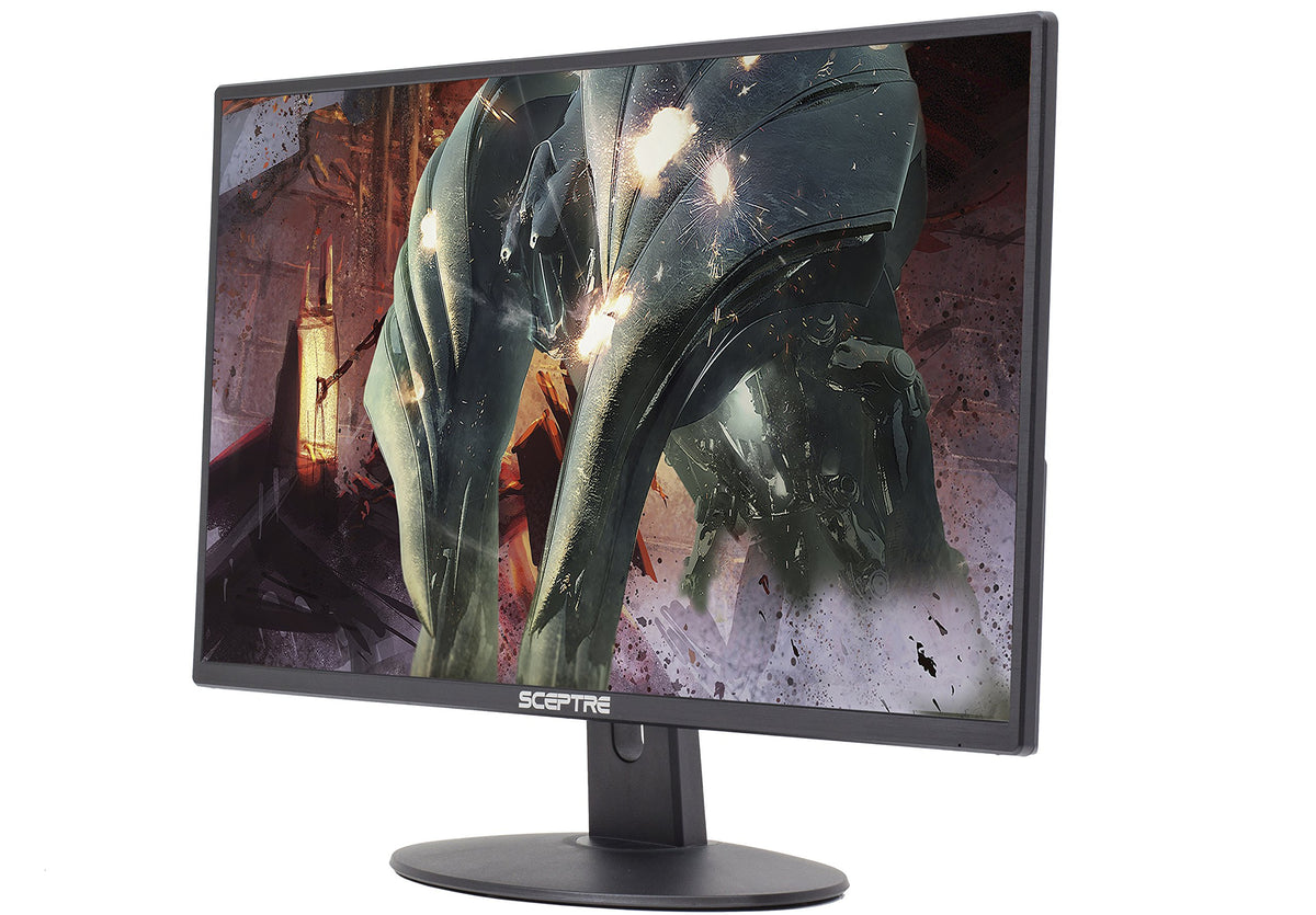 Sceptre 27-inch monitor ports area shows 2 HDMI and VGA for flexible connectivity.