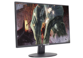 Sceptre 27-inch monitor side profile highlighting the ultra-slim design for space-saving setups.