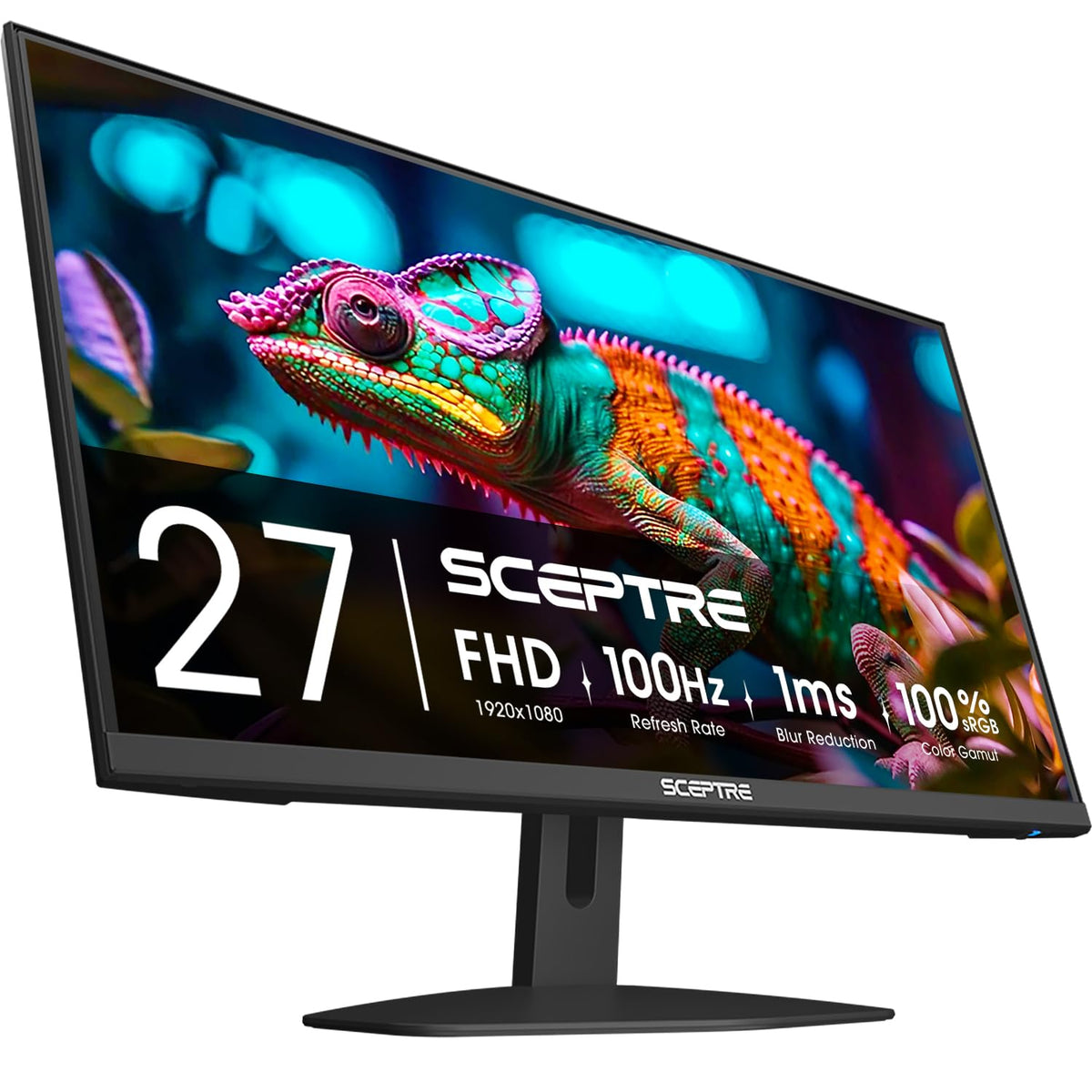 Sceptre 27-inch gaming monitor with an edgeless bezel for a wider, distraction-free view.