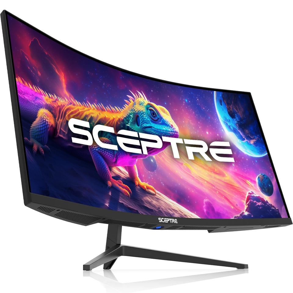 Sceptre 34-inch curved ultrawide monitor front view delivering immersive gaming and productivity.