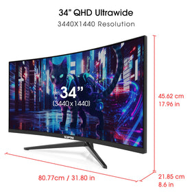 Sceptre monitor with 99% sRGB color coverage for vibrant visuals.