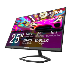 Sceptre E255B-FWD240 monitor front view with 240Hz clarity for gaming.