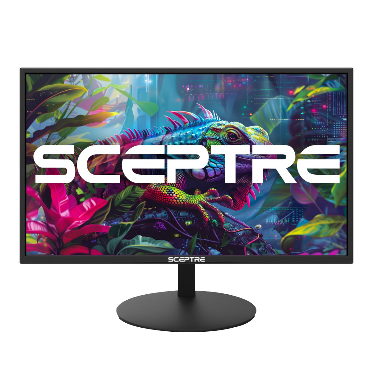 Sceptre E275W-19203R front view showing Full HD clarity for work and play