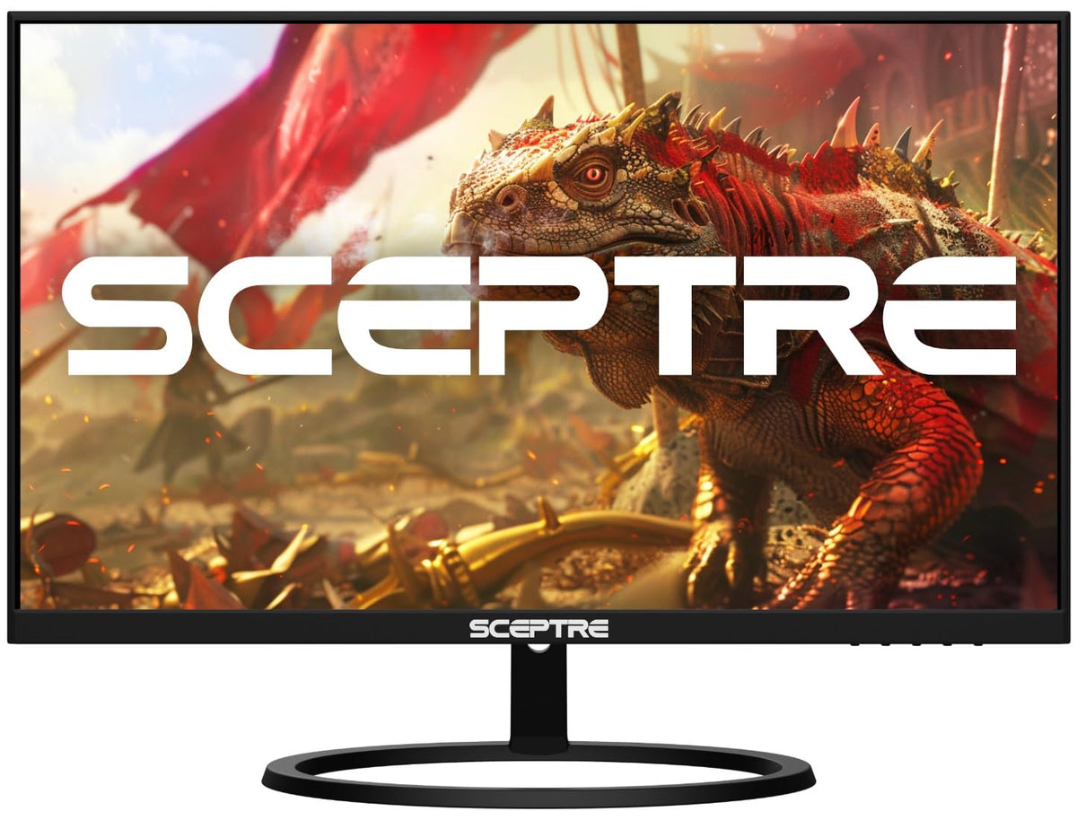 Sceptre E275W-QPT front view with edgeless design for immersive viewing.